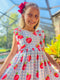 Girls Preppy Apple School Dress with Matching Bow - Bowtism